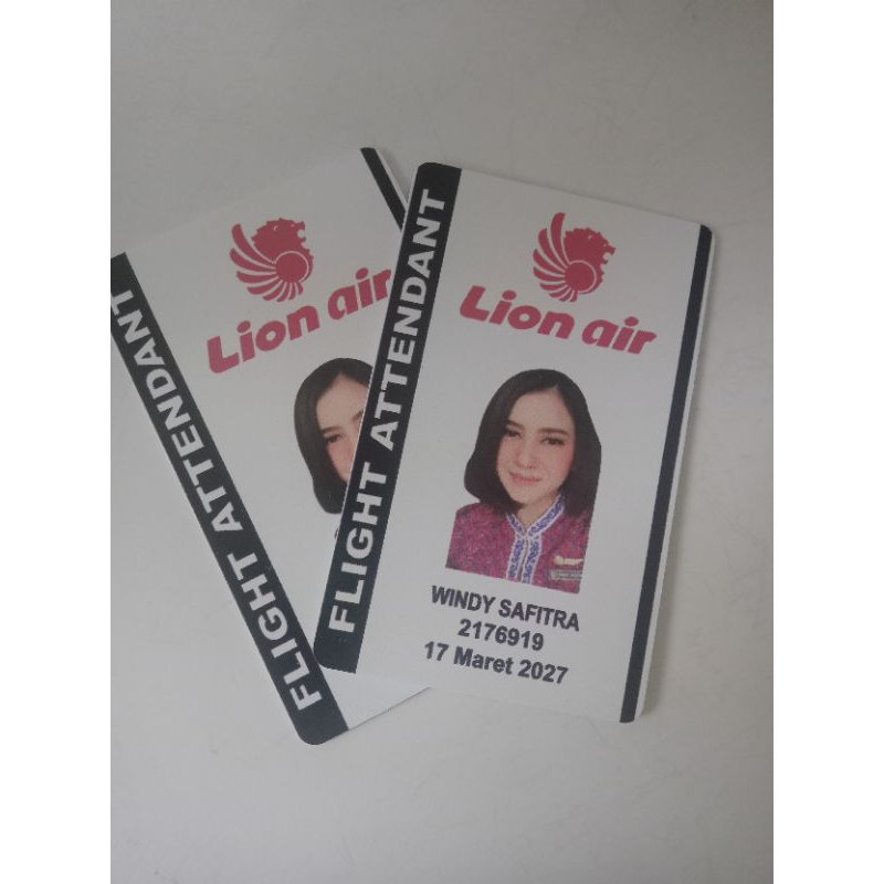 Cetak Id Card / Kartu Tanda Pengenal Pramugari Lion Air Batik Air
