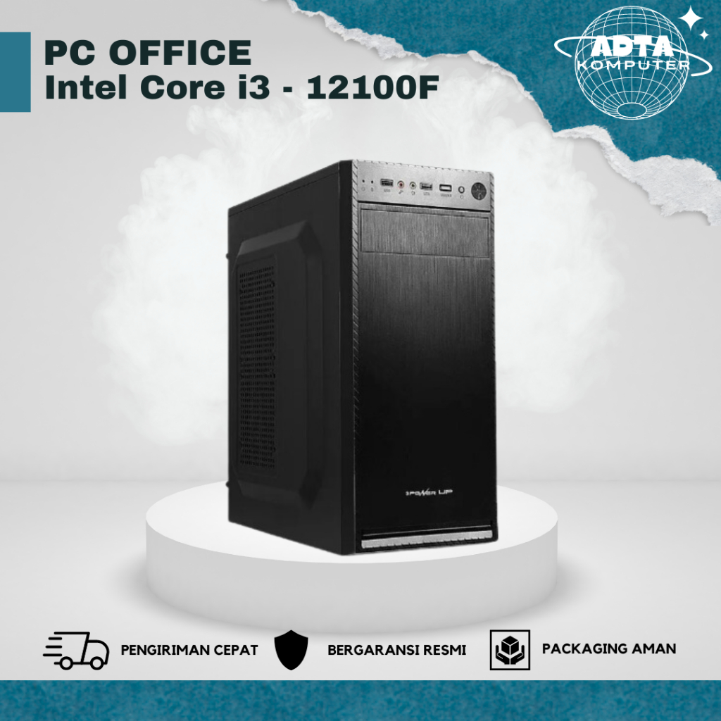 PC Kantor Rakitan Intel Core i3 - 12100F | VGA GT 610 | 8GB - 16 GB | SSD 256 GB - 1 TB | CPU Only |
