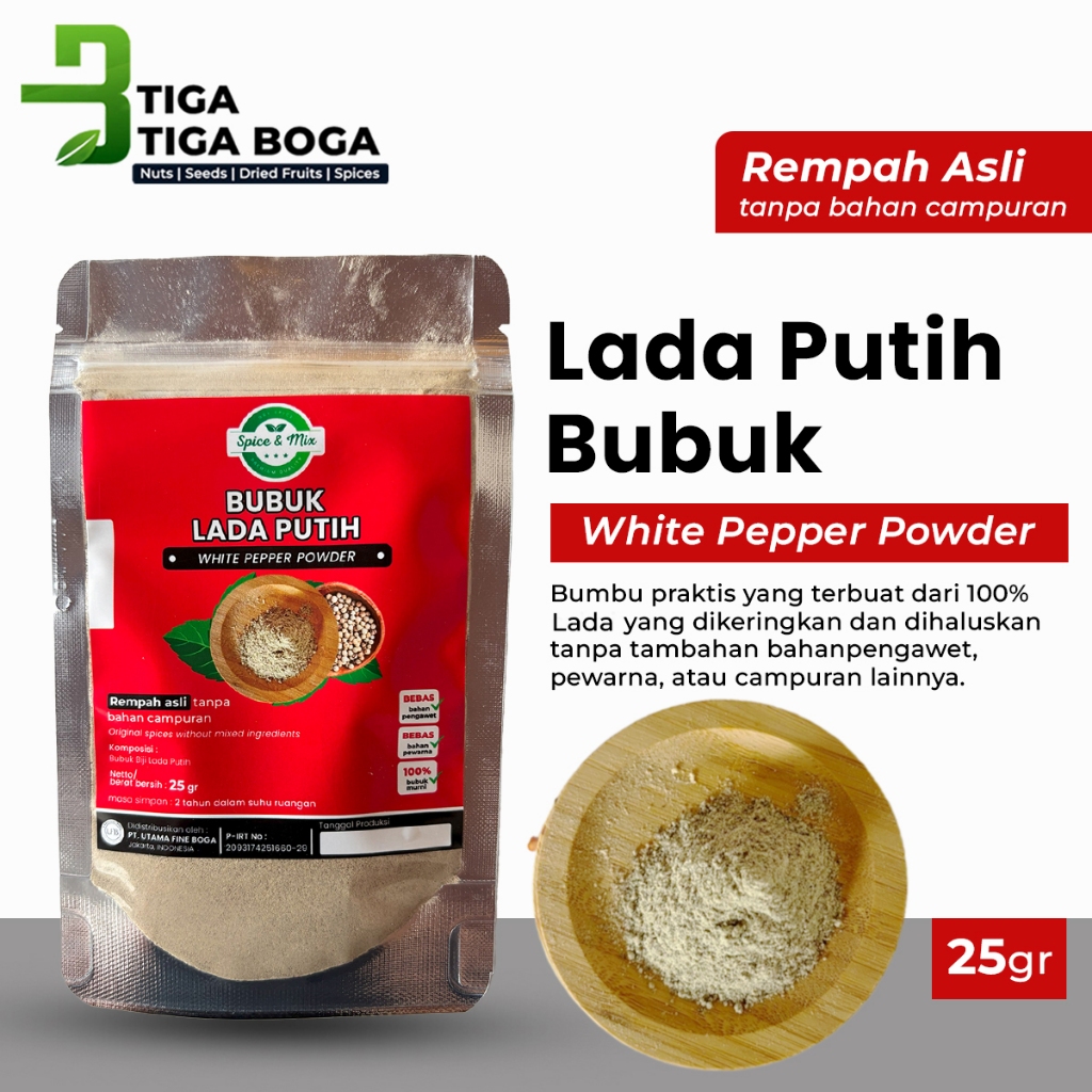 

Lada Putih Bubuk / White Pepper Powder Spice & Mix