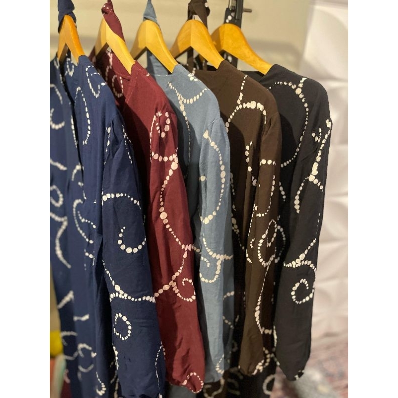 dress abaya batik cap potongan dada busui friendly jumbo