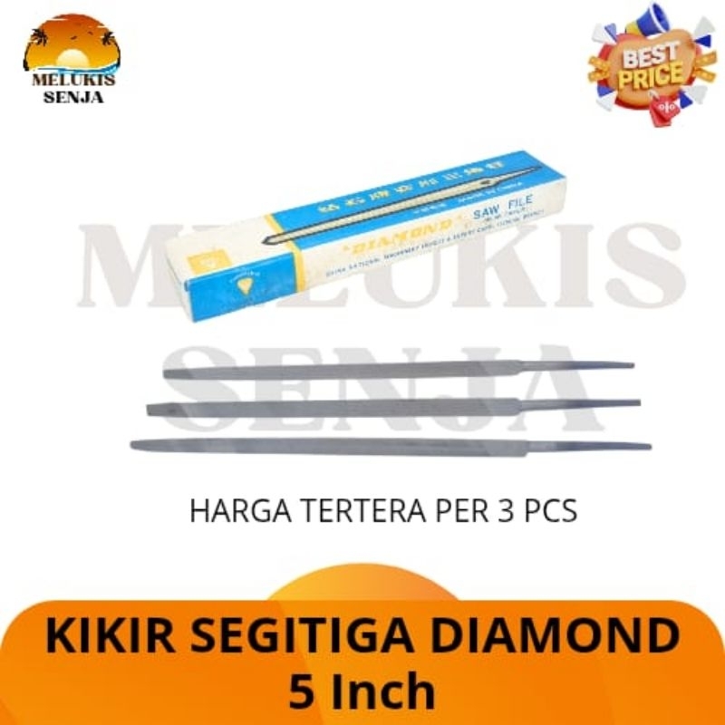 Kikir Segitiga Kikir Besi Kikir gergaji DIAMOND 5" 4"