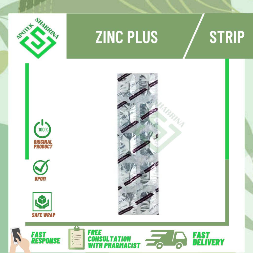 ZINC PLUS STRIP 10 KAPSUL / JERAWAT