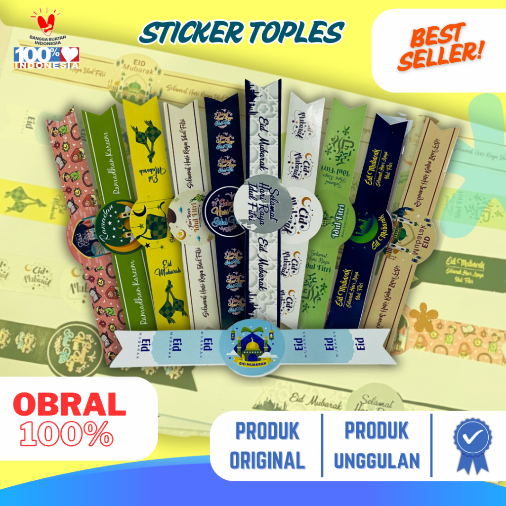

OBRAL Stiker Toples Edisi Ramadhan - stiker toples idul fitri - sticker hampers ramadhan