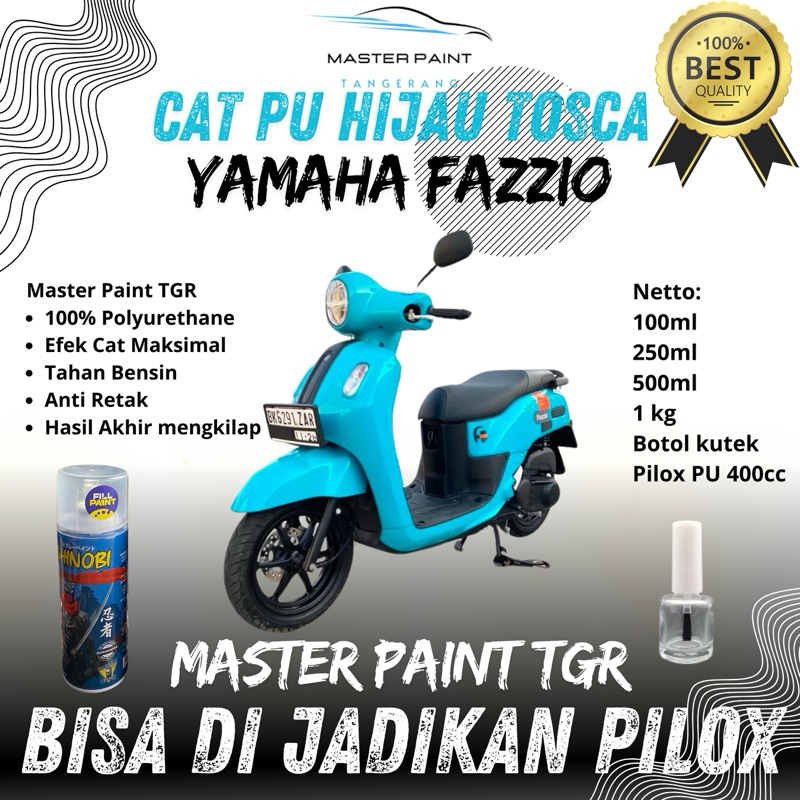 (BISA DIJADIKAIN PILOX) Cat PU Hijau tosca yamaha fazzio | Cat yamaha fazzio original