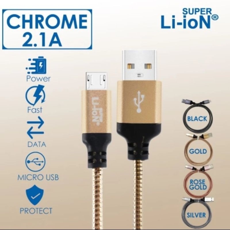 KABEL DATA CROME SUPER LI-ION MICRO 2.4A