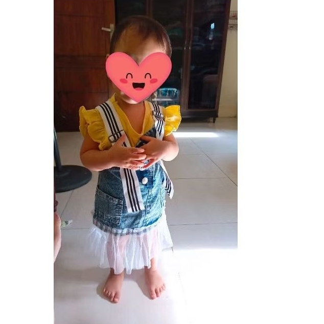 Overall tutu jeans anak
