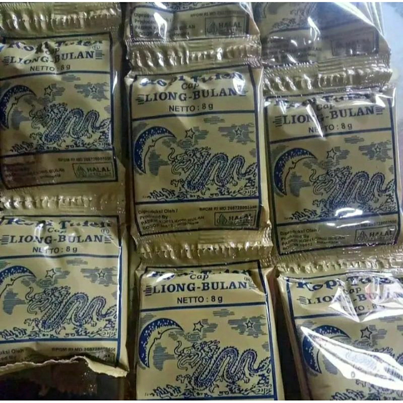 

NG Kopi liong Bulan Tanpa Gula 1 Pack Isi 30 Pcs/Sachet liong Bulan