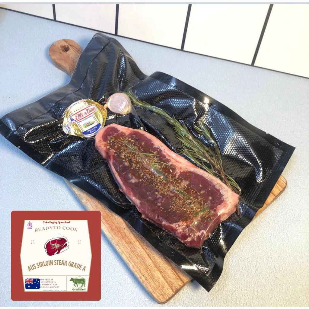 

Australian Sirloin Steak Grade A Ready to Cook Halal Steak Siap Masak 150-300gr