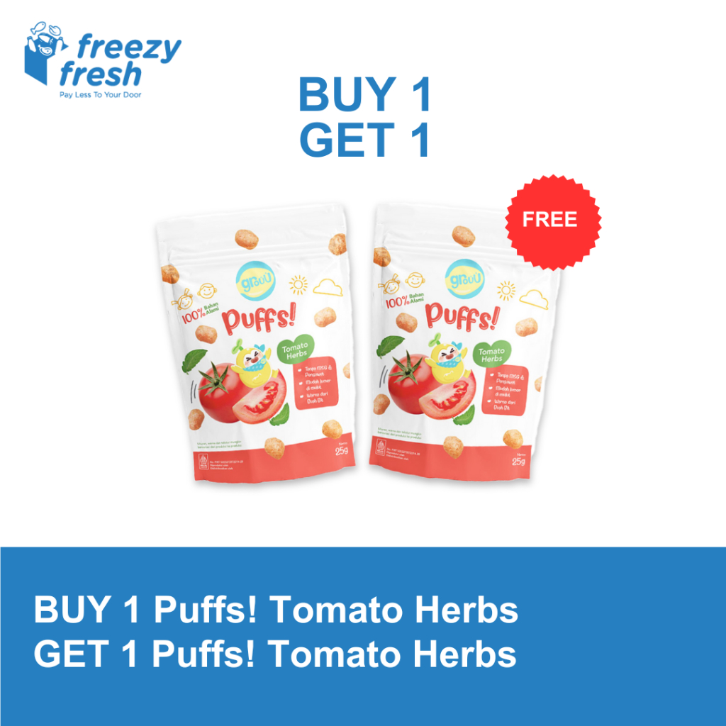 

[BUY 1 GET 1] Puffs! Tomato Herbs (25g)