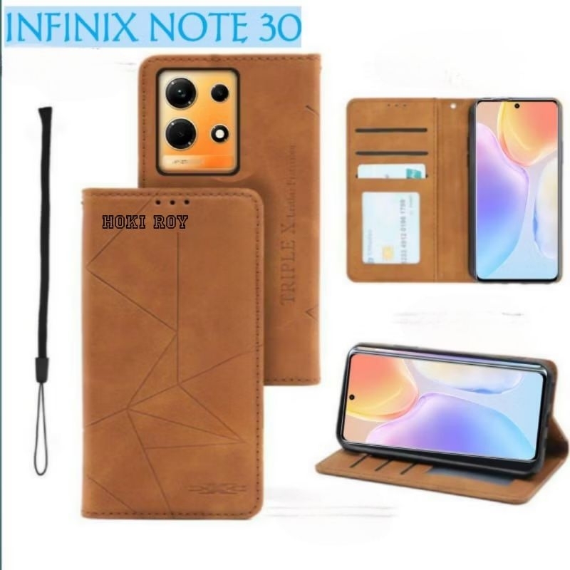 Flip Magnet Casing Infinix Not 30 - Casing Flip Cover Wallet Sarung Hp - Casing Dompet Flip Magnet