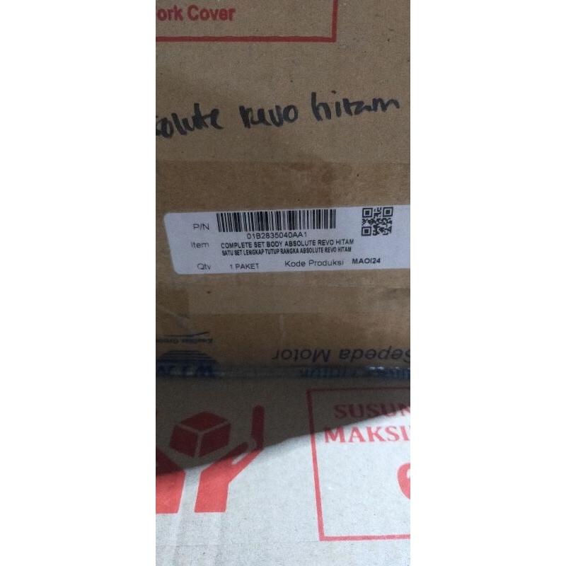 complet set body  absolute Revo hitam satu set body rangka