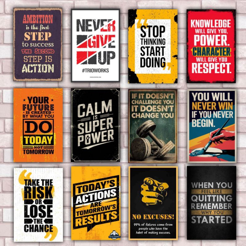 Hiasan Dinding Poster Kayu Quotes