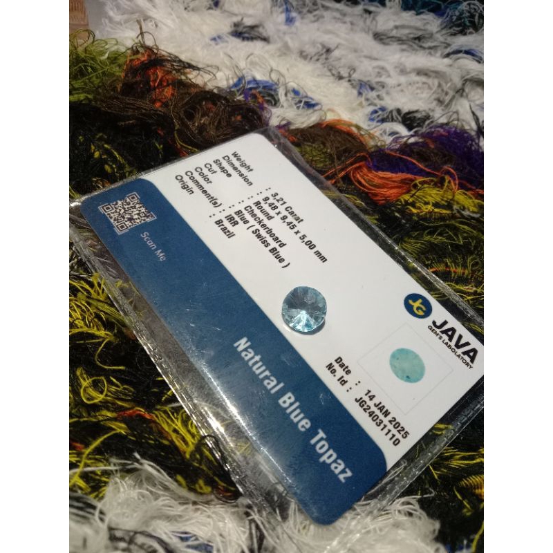 BERLIAN BRAZIL NATURAL BLUE TOPAZ BERSERTFIKAT