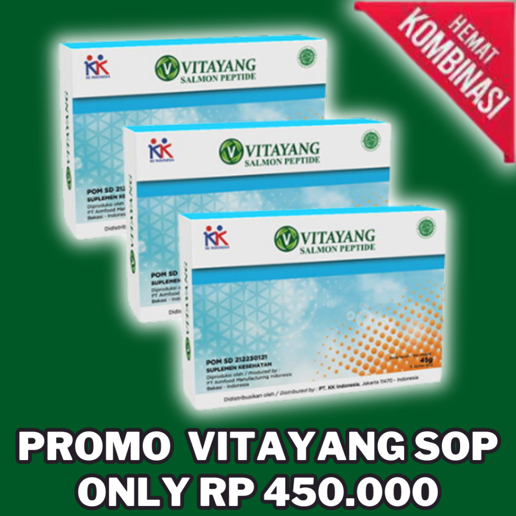 Vitayang SOP Salmon Ovary Peptide Kulit Wajah Sehat Cantik kencang kenyal KK Indonesia
