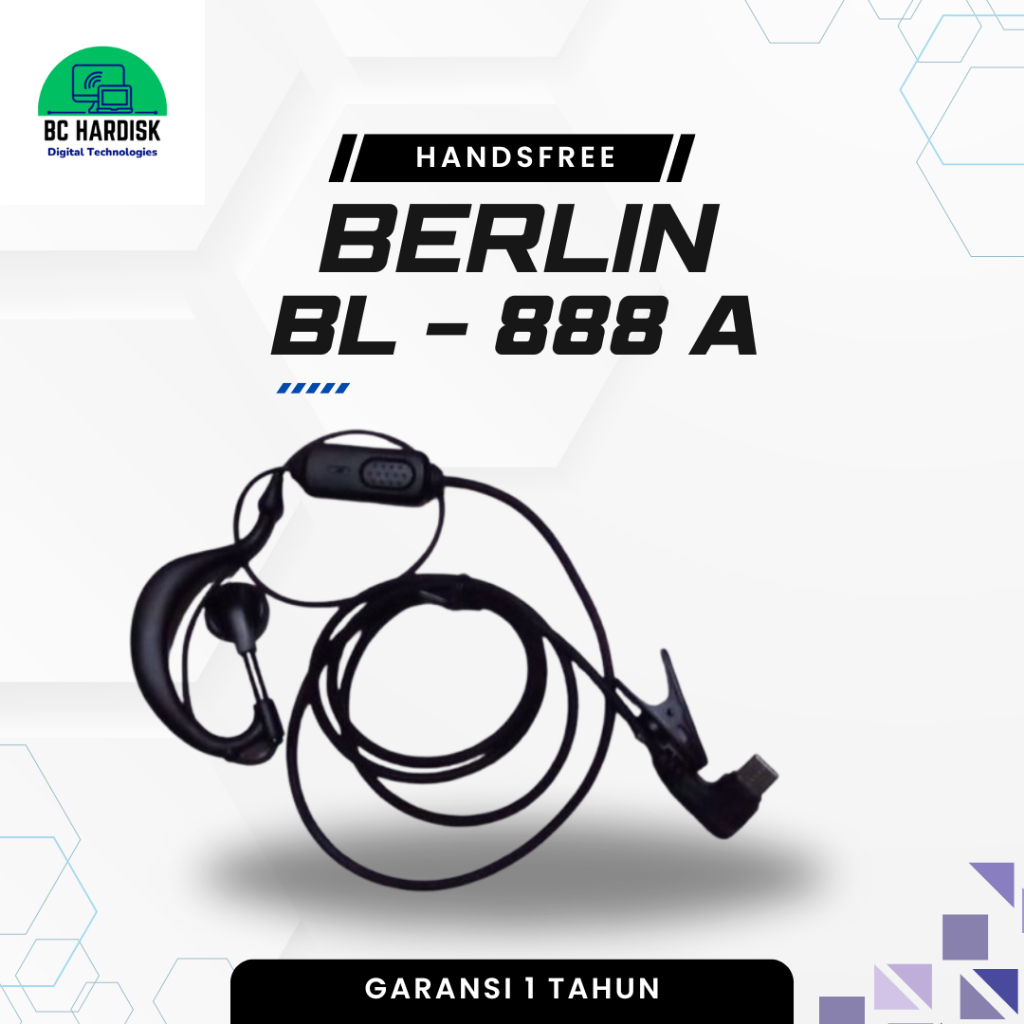BERLIN Teknologi Handsfree HT POC 4G BERLIN BL - 888 A Walkie Talkie Earphone