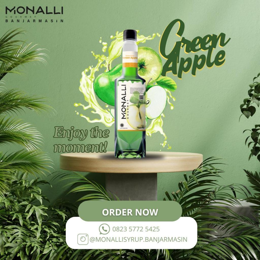 

Monalli Premium Syrup Green Apple 750 ml