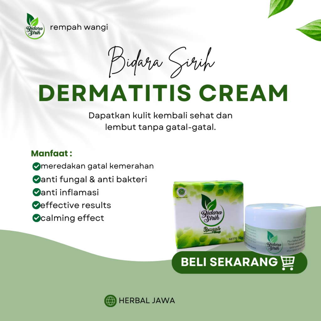 KRIM DERMATITIS BIDARA SIRIH | Manjur mengatasi gatal gatal dermatitis seboroik atau borok