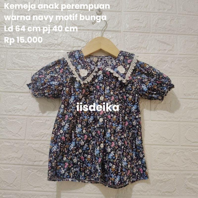 KEMEJA ANAK PEREMPUAN MOTIF BUNGA-BUNGA KEMEJA ANAK PEREMPUAN KOTAK-KOTAK