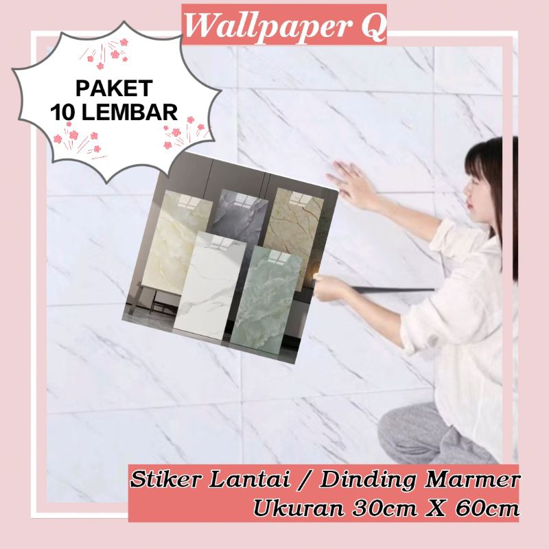 PAKET HEMAT Vinyl Marbel Lantai / Dinding Vinyl Marmer Granit Stiker Lemari Cabinet  Vinyl Anti Air
