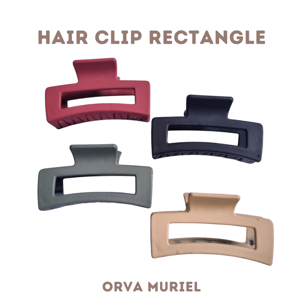 ORVMRL - Hair Claw Clip Jepit Rambut Doff Model Rectangle