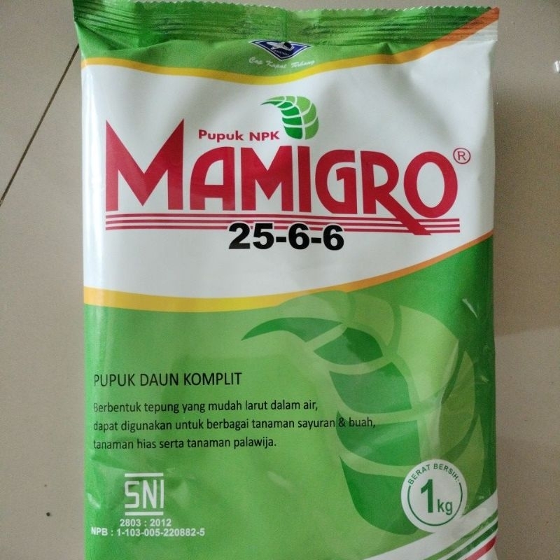 pupuk Npk MAMIGRO DAUN 25-6-6 1kg