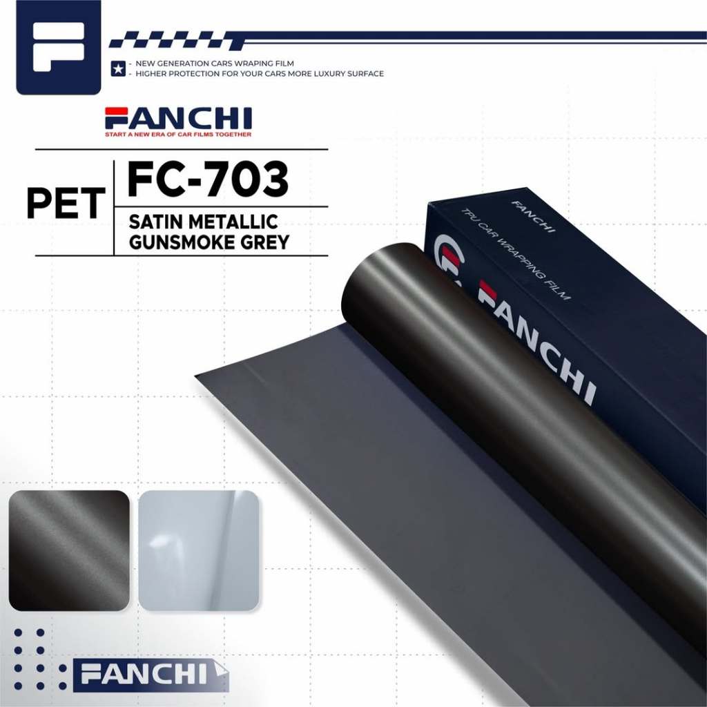 

152CM Sticker FANCHI FC-703 PET Satin Metalic Gunsmoke Grey / Meter