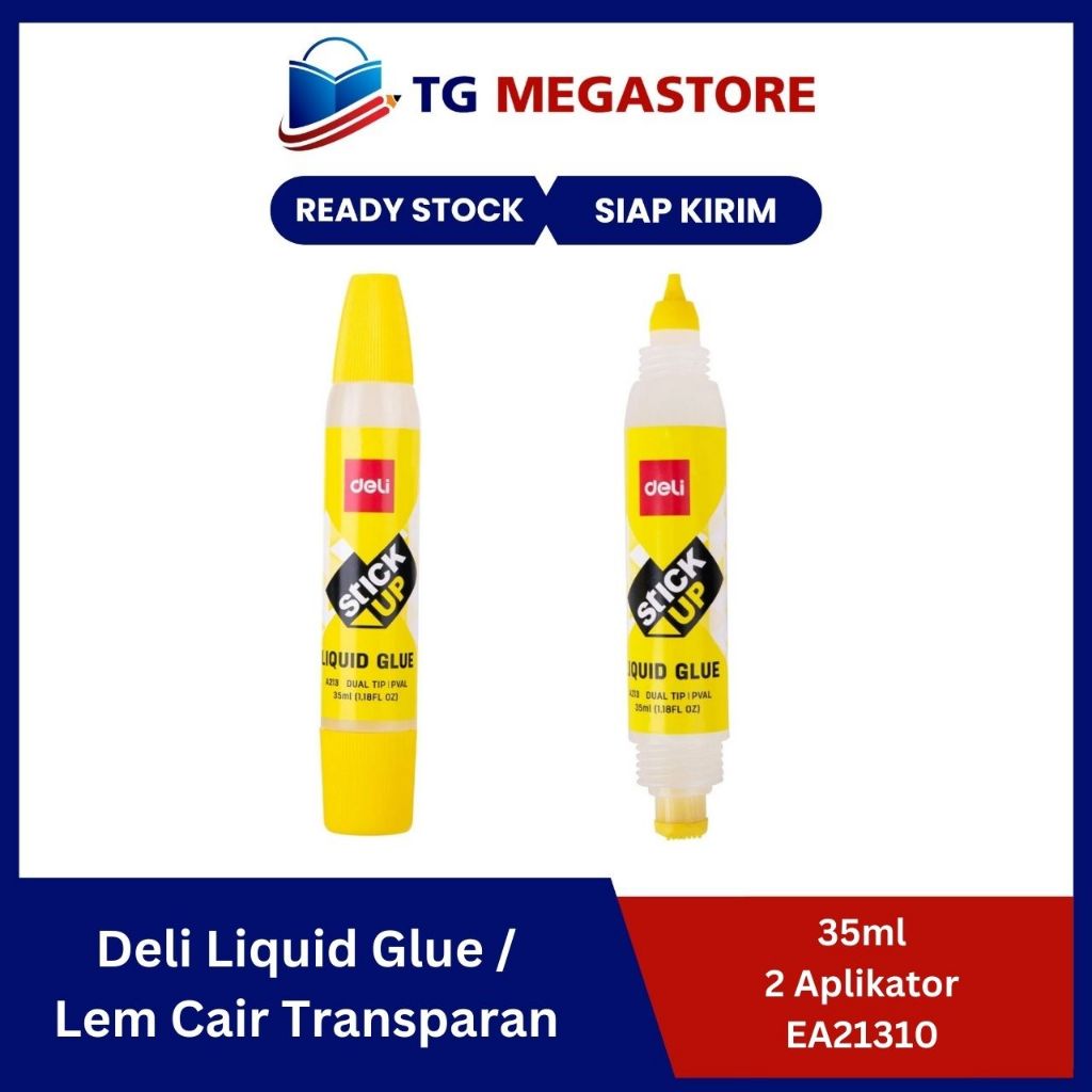 

Deli Liquid Glue / Lem Cair Transparan 35ml 2 Aplikator - EA21310