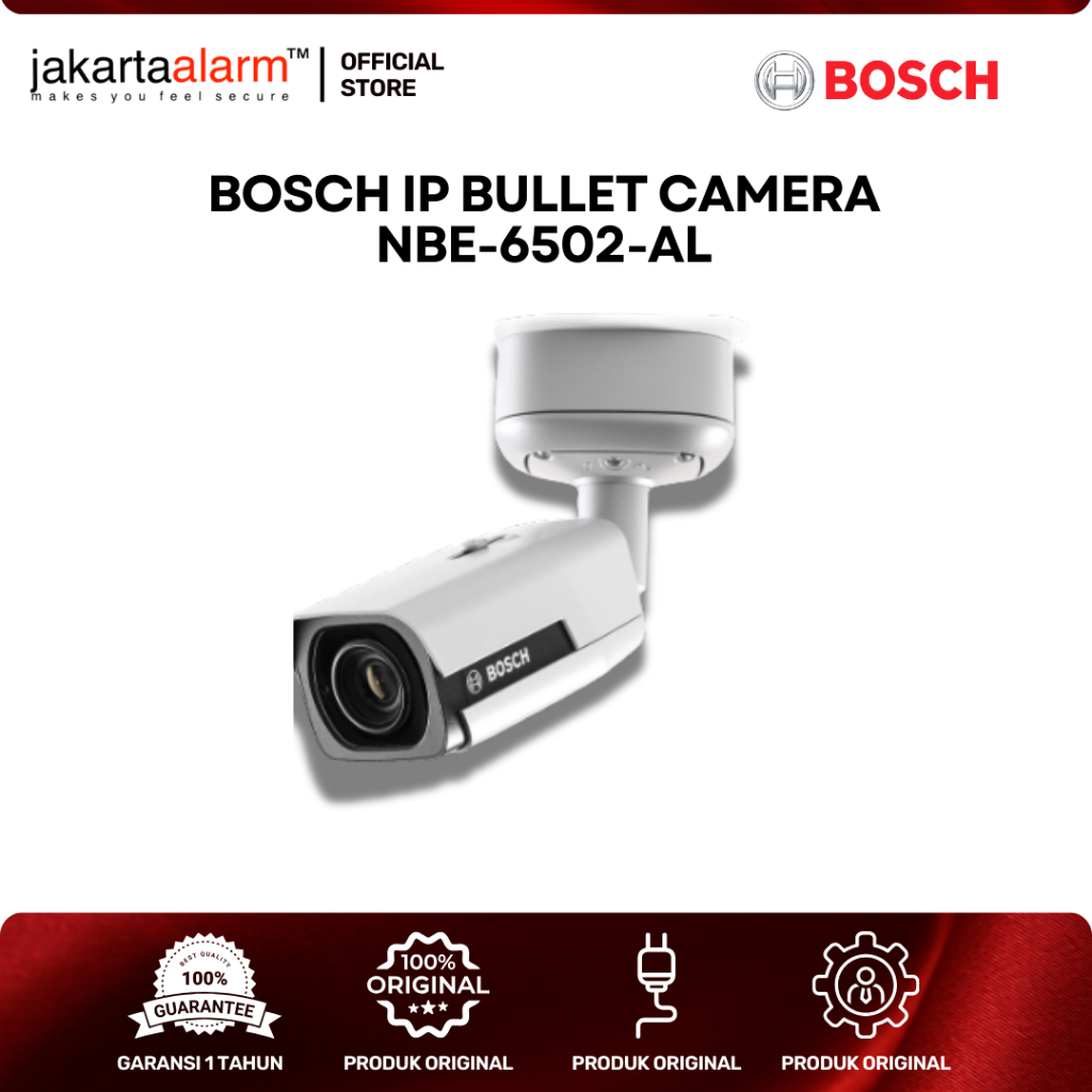 Kamera CCTV IP Bullet Bosch NBE-6502-AL 1080p HD, IP67, 60m Night Vision, Putih