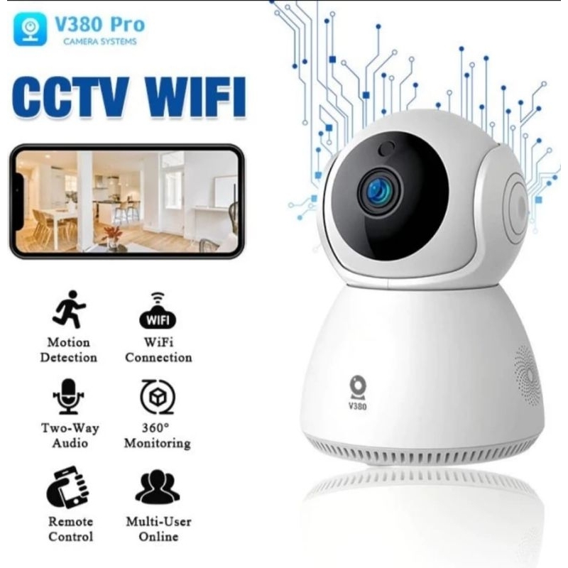 CCTV Q9 V380 Pro Komunikasi 2 Arah AI Human Detection Home Security Camera PTZ ip cam