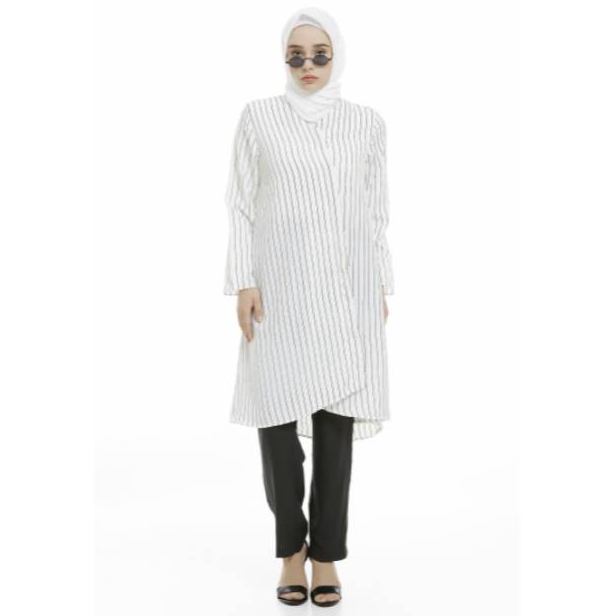 Addin's Lina Tunic / Tunik Garis garis / Tunik Kekinian / Tunik kantor / Tunik kampus / Tunik Kuliah