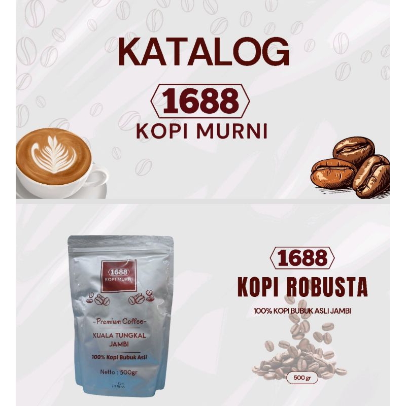 

Kopi Bubuk Premium Kopi Murni Cap 1688 500gr