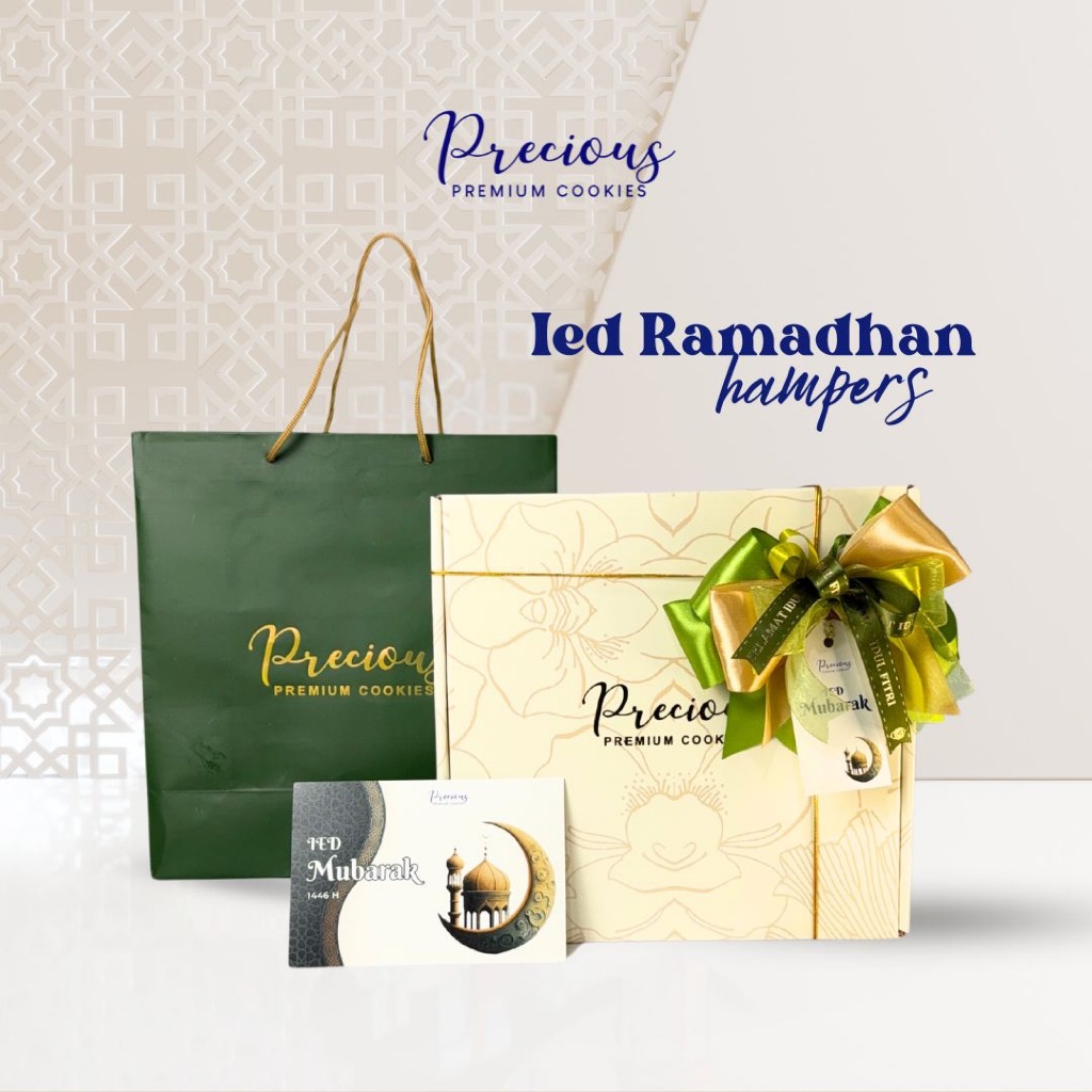 

Hampers Parsel RAMADAN LEBARAN kue kering Precious Premium Cookies set of 3