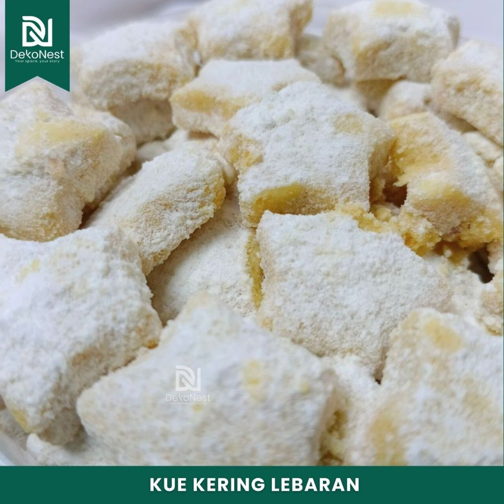 

Dekonest Kue Snack Kering PUTRI SALJU Kacang Mede Hampers Spesial Lebaran Renyah Cemilan Idul Fitri