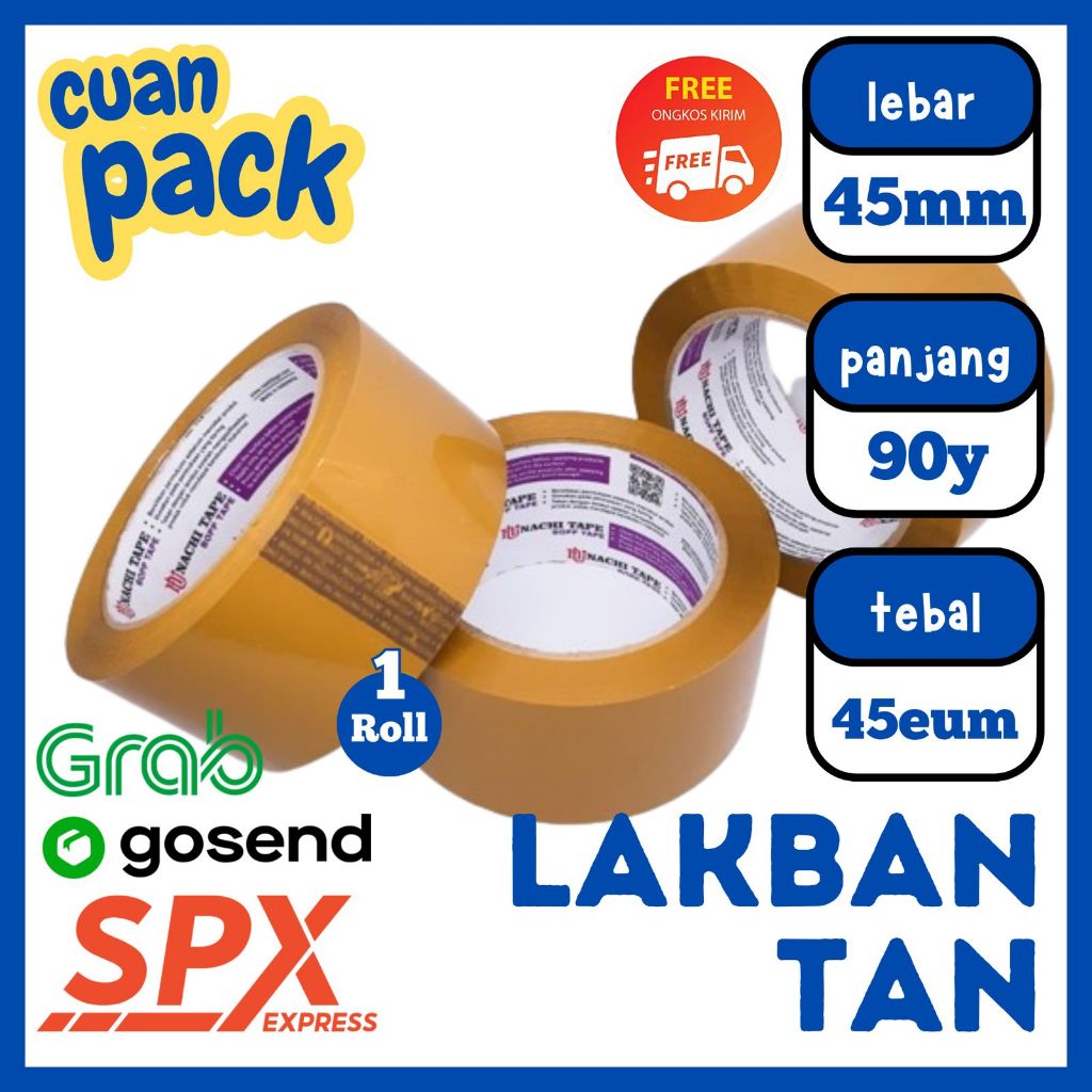 

Lakban COKLAT 45 mm x 100 yard