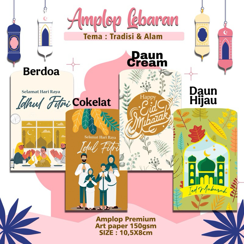 

[10pcs] Amplop Premium Mini Lebaran 2025 | Angpao THR Idul Fitri Eid mubarak Unik Lucu