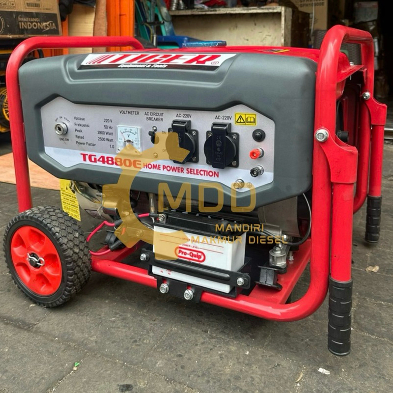 GENSET TIGER 4880 OUTPUT 2500-2800 WATT BENSIN MURNI