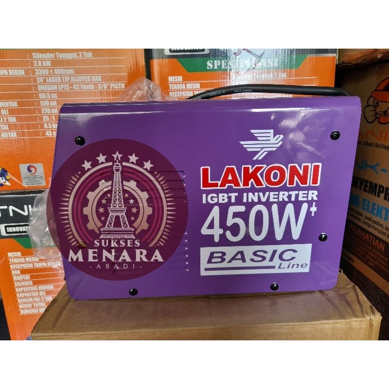 Mesin Las Lakoni T Inverter 450W Basic Series Alat Las Listrik Mini Portable