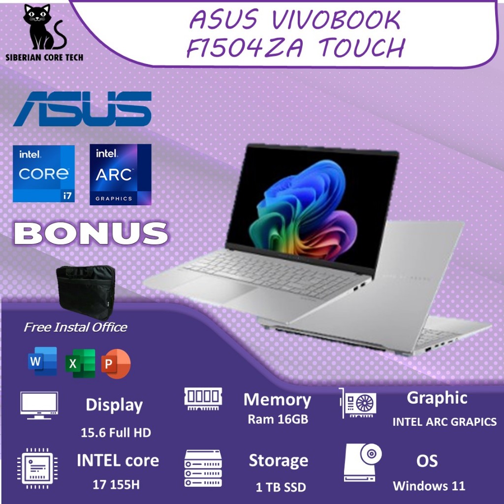 Laptop Asus Vivobook S15 S5506MA ULTRA 7 155H 16GB 1TB W11 15.6QHD OLED