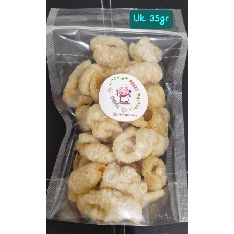 

Kerupuk Kulit Babi Ukuran 35 gram