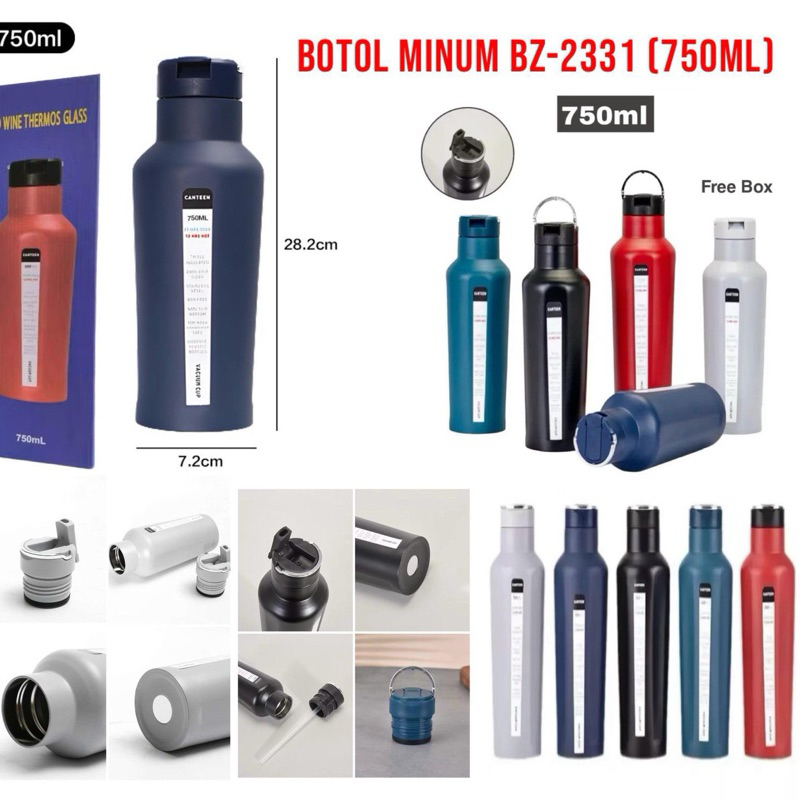 Botol Minum Tumbler Stainless BZ-2331 Botol Tumbler Thermos Canteen 750ML Tahan Panas