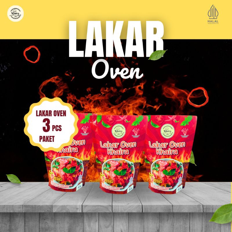 KhairaSnack Paket Isi 3Pcs Lakar Oven Pedas