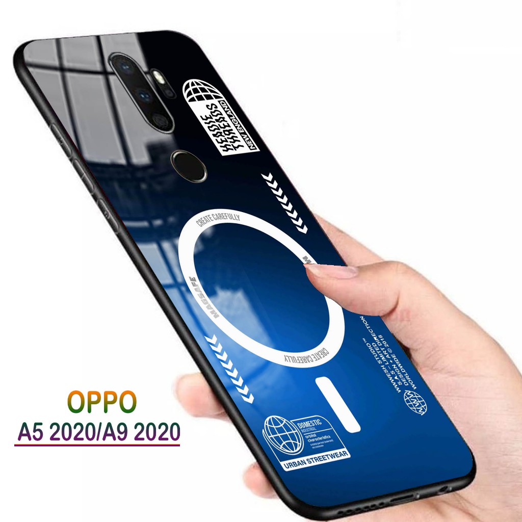 Softcase Glass Kaca | Case Kaca | Casing Kaca | OPPO A5 2020, A9 2020 [ S120 ].