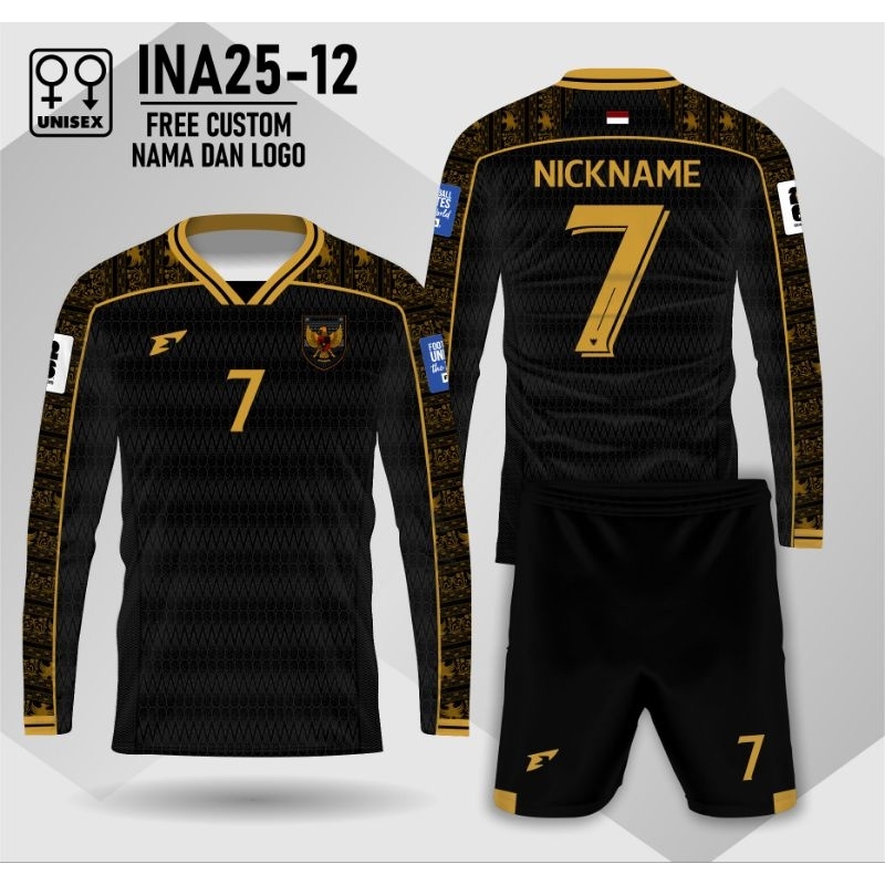 Jersey setelan bola timnas / kaos bola kiper timnas Indonesia free tambah nama