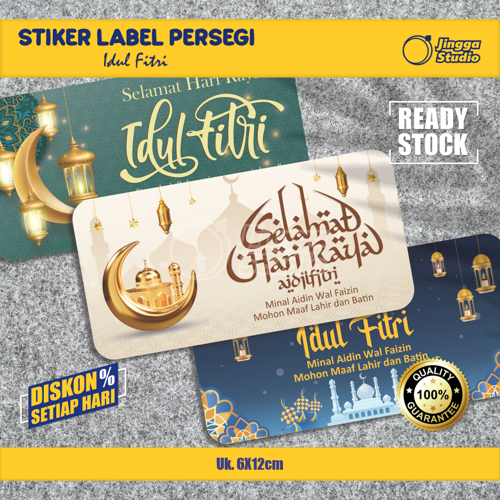 

Stiker Label Persegi Idul Fitri Lebaran isi 10