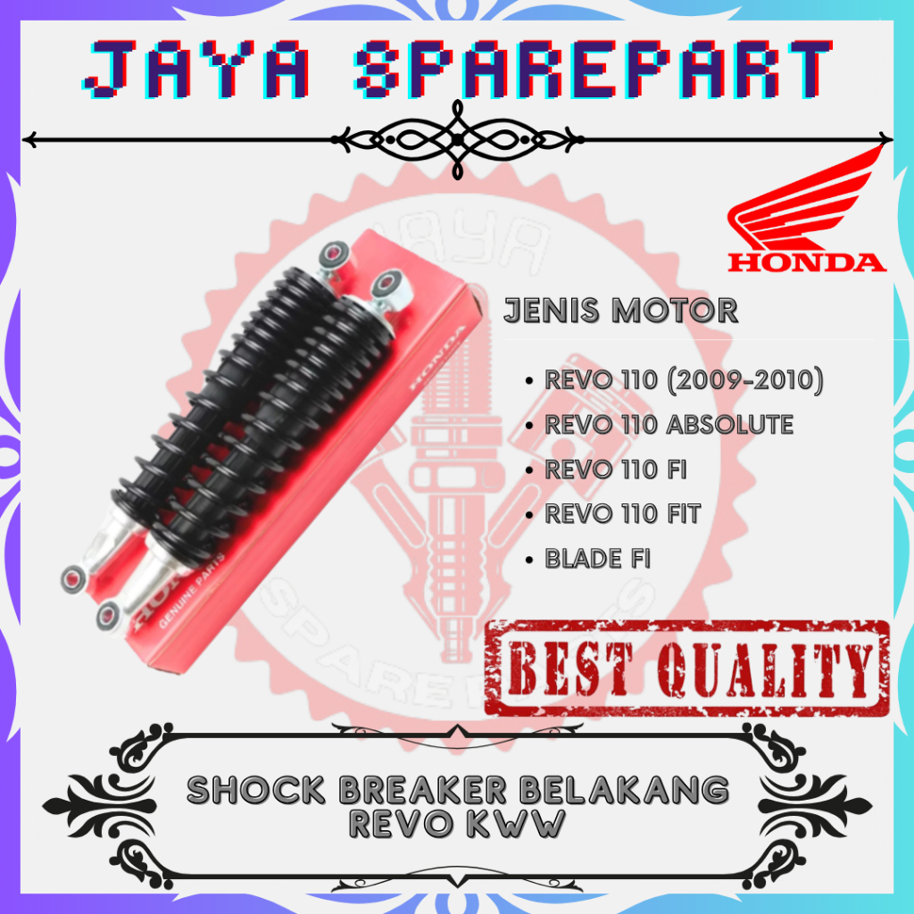 SHOCK SOK BREAKER BELAKANG DUALSHOCK MOTOR HONDA REVO FIT ABS ABSOLUTE BLADE FI KWW