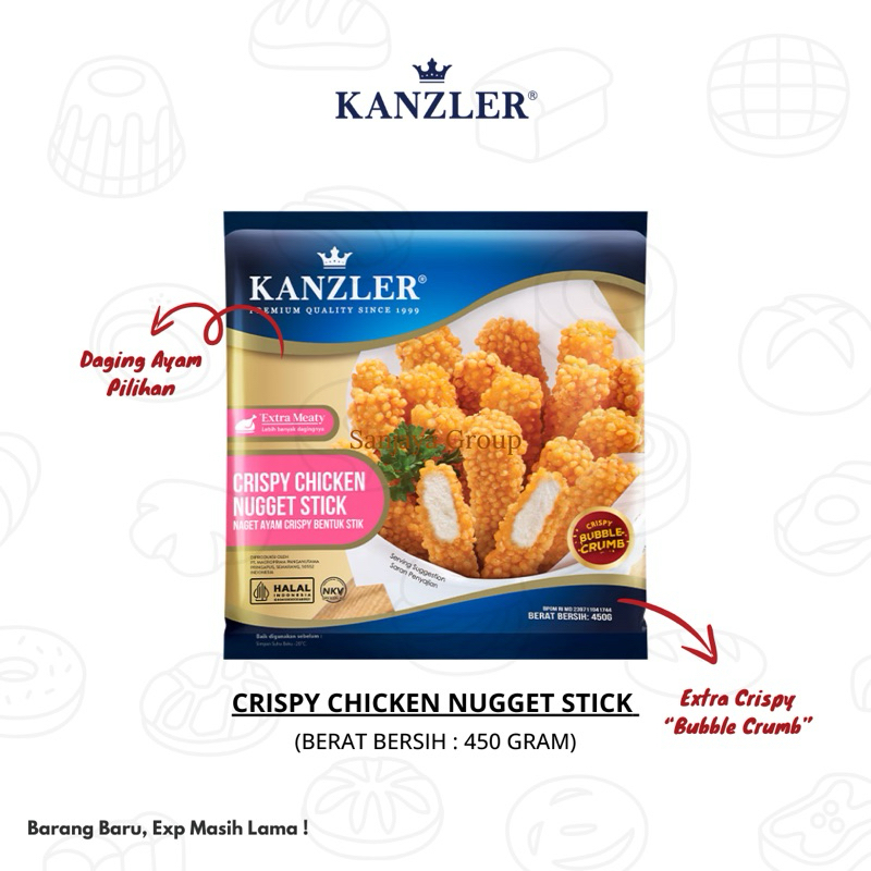 

KANZLER CRISPY CHICKEN NUGGET STICK 450 GRAM