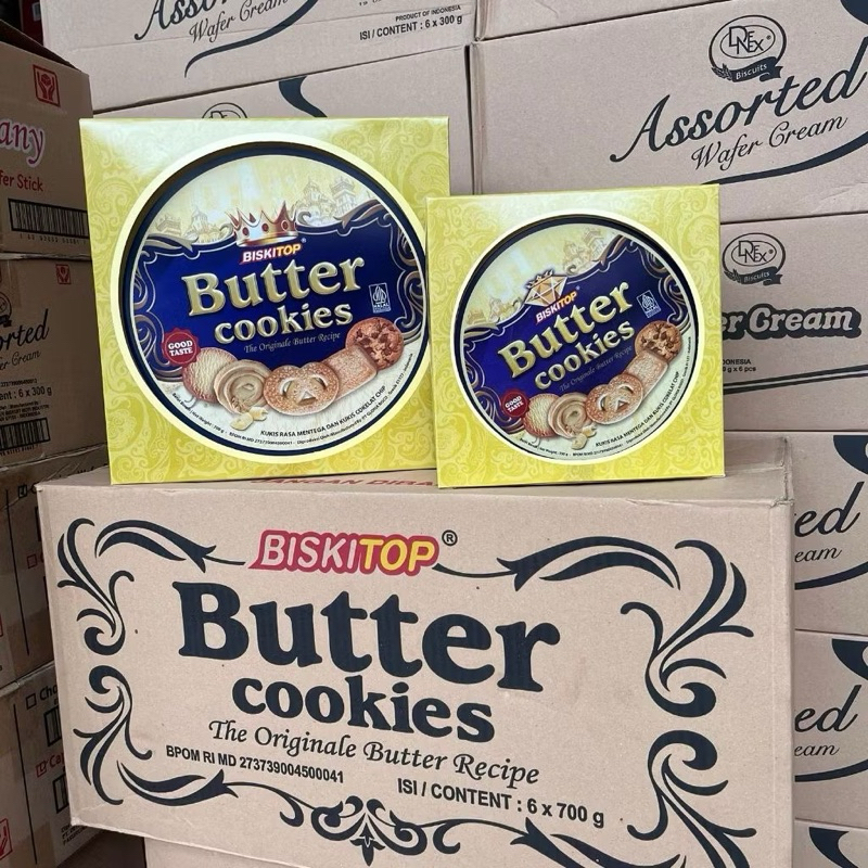

Biskitop buter cookies 700 gram ( BESAR) 1 dus isi 6 kaleng [TokoMamayi]