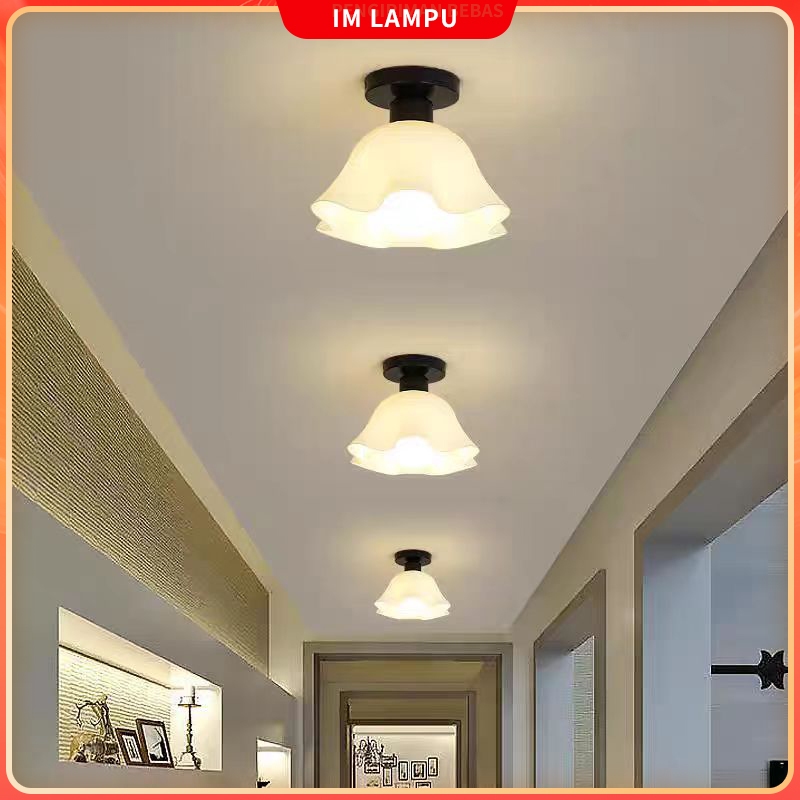 Lampu plafon sederhana modern teras/balkon/dapur/kamar mandi lampu plafon lampu hias 3 warna