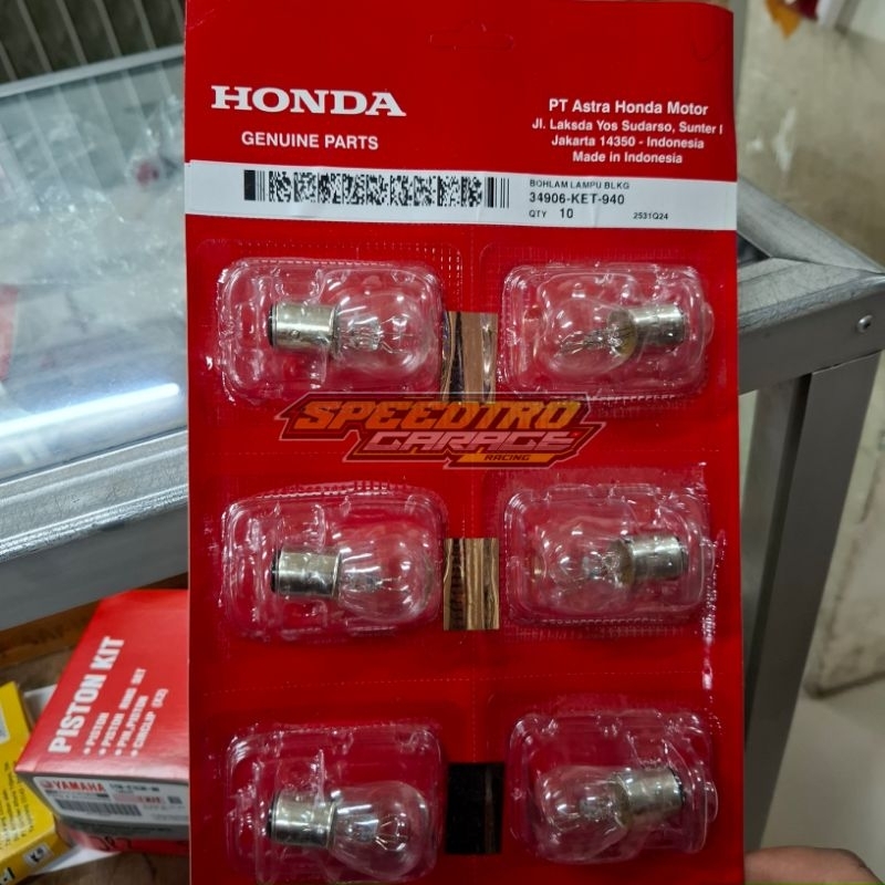 BOLA LAMPU STOP BELAKANG MOTOR HONDA  ALL-BEBEK-MATIC