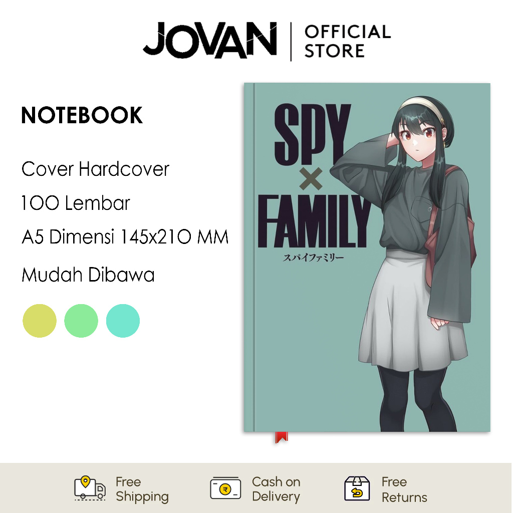 

Notebook Hardcover Custom Spy x Family 13 Buku Tulis Catatan Note Agenda Planner Jurnal Diary Notebook Anime